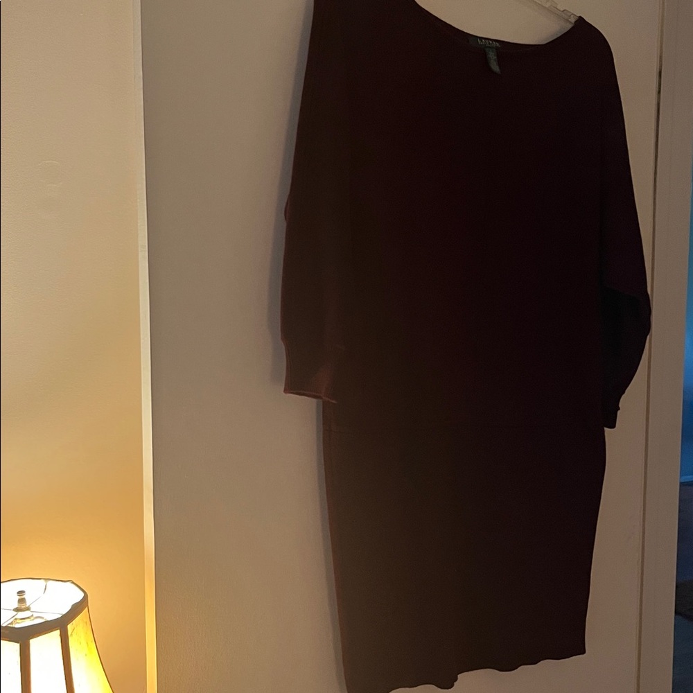 Ralph Lauren Burgundy Knit Dress